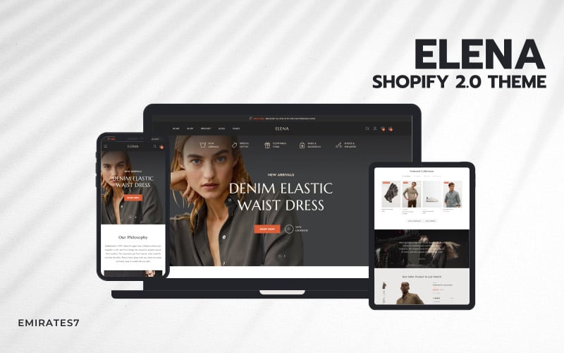 Elena - 高级时尚 Shopify 2.0 主题 #406228
