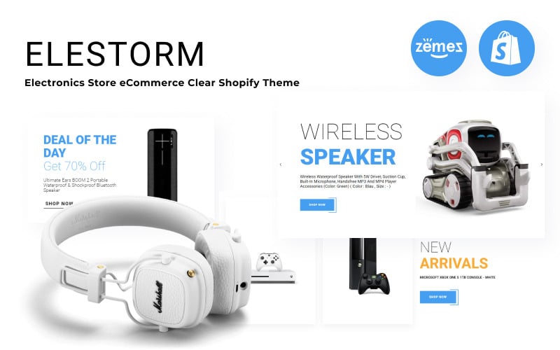 Elestorm - 电子商店电子商务 Shopify 主题 #84734