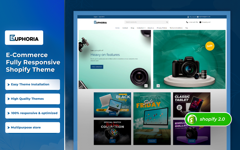 Euphoria - 多用途电子产品 Shopify 2.0 主题 #311471