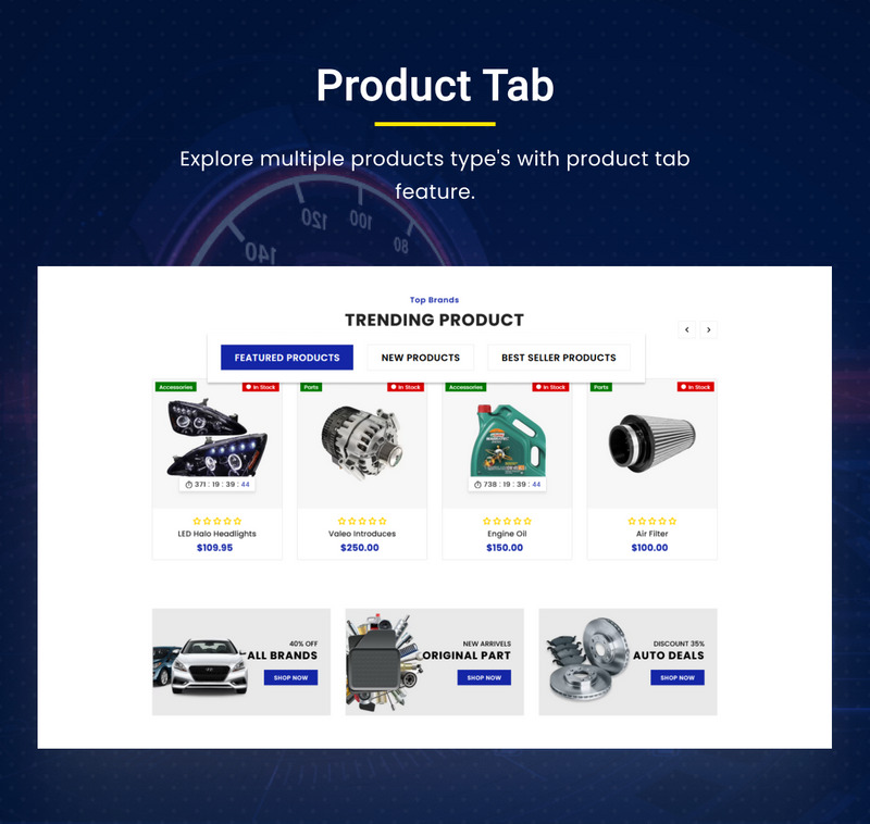 Automodif - Mega Parts Shopify 2.0 响应式主题。