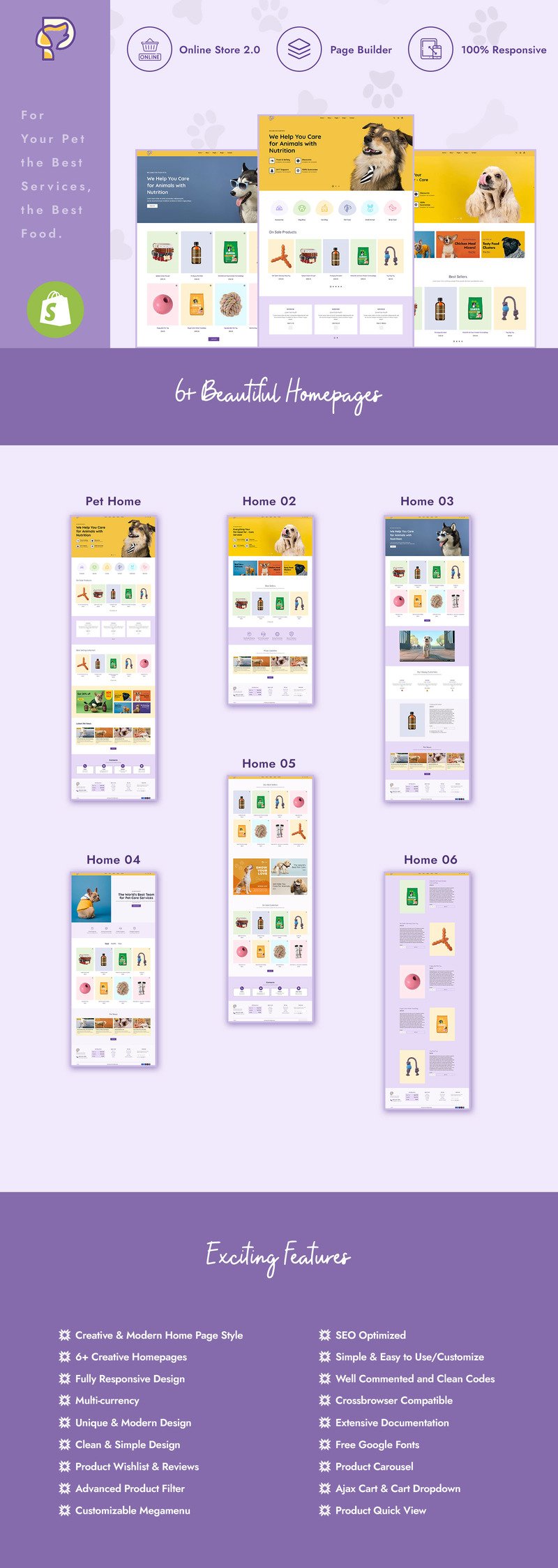 Petshoppe - 宠物商店 Shopify 主题 #247400