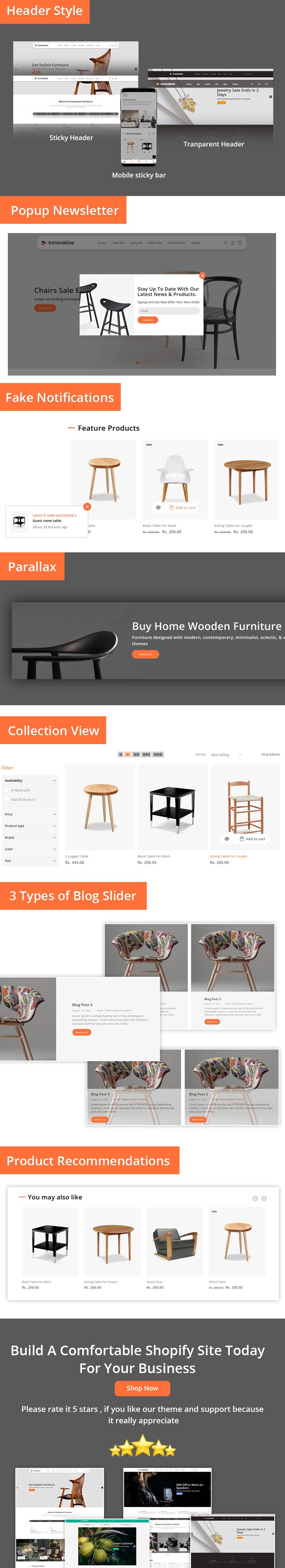 创新家具食品 - 珠宝电子产品 Shopify OS 2.0 主题 #280376