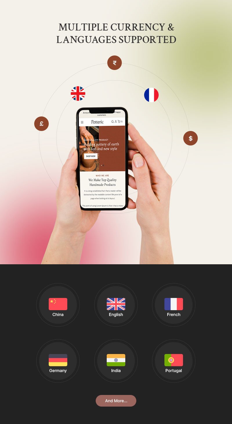 Potteric - 手工陶瓷和家居装饰多功能 Shopify 2.0 响应式主题