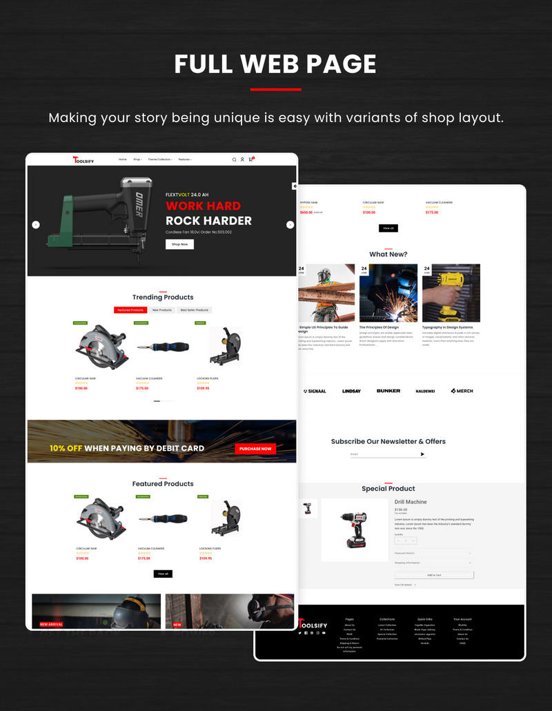 Toolsify Megastore –工具和机器 Shopify 2.0 响应式模板