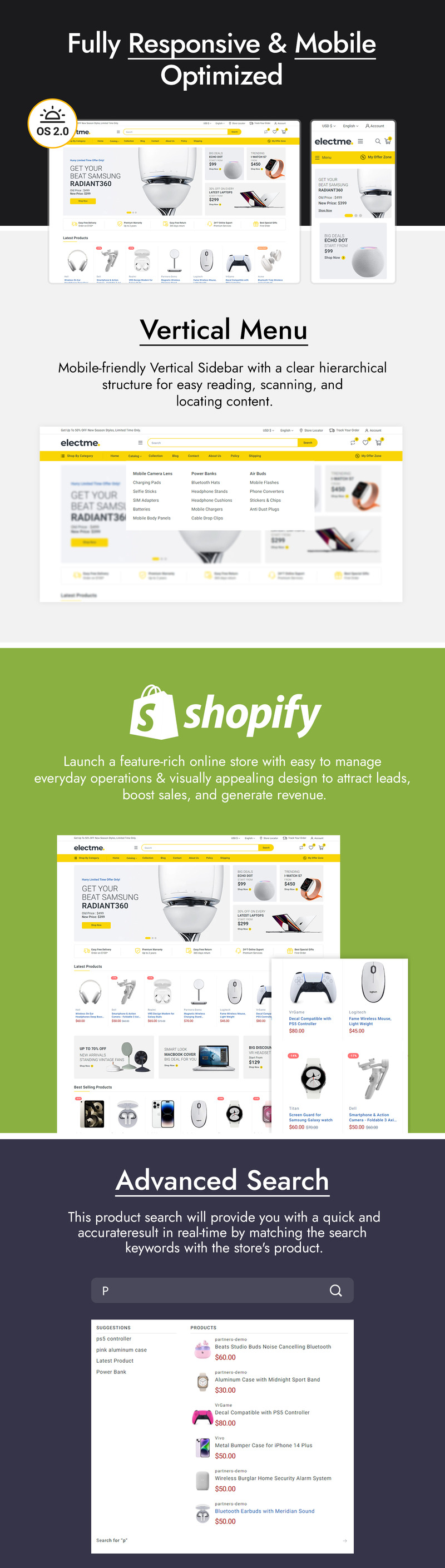 Electme - 电子产品 Shopify 2.0 主题 #368514