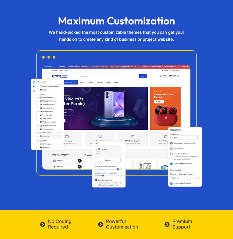 MegaPark - 电子产品和小工具大型商店多用途 Shopify 2.0 响应式主题