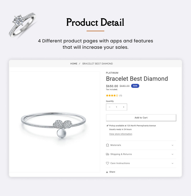 Juliya Mega Jewellery–珠宝手表–配饰 Shopify 2.0 高级响应式主题