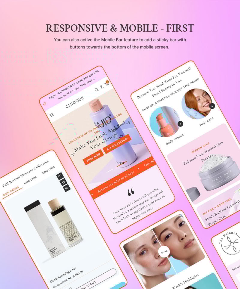 倩碧 - 美容、化妆品和护肤品商店多用途 Shopify 2.0 响应式主题