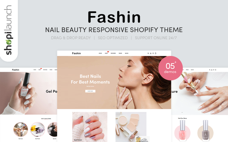 Fashin - Nail Beauty 响应式 Shopify 主题 #226978
