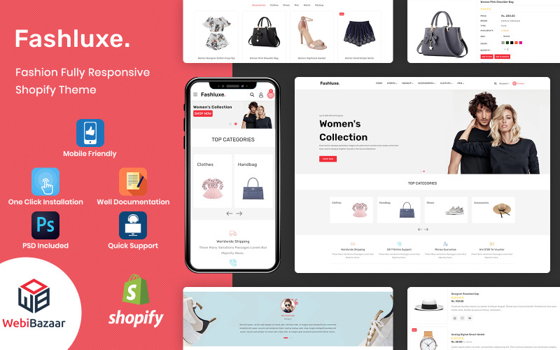 Fashluxe-现代时尚Shopify模板 #178133