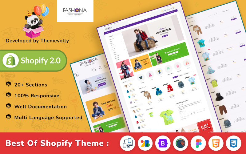 Fashona Children–Kids Fashion Shopify 2.0 响应式主题