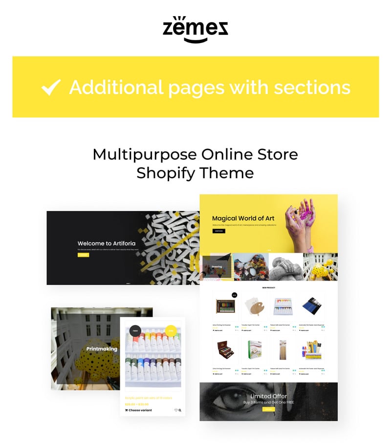 Artiforia-Art Store Shopify主题 #73723