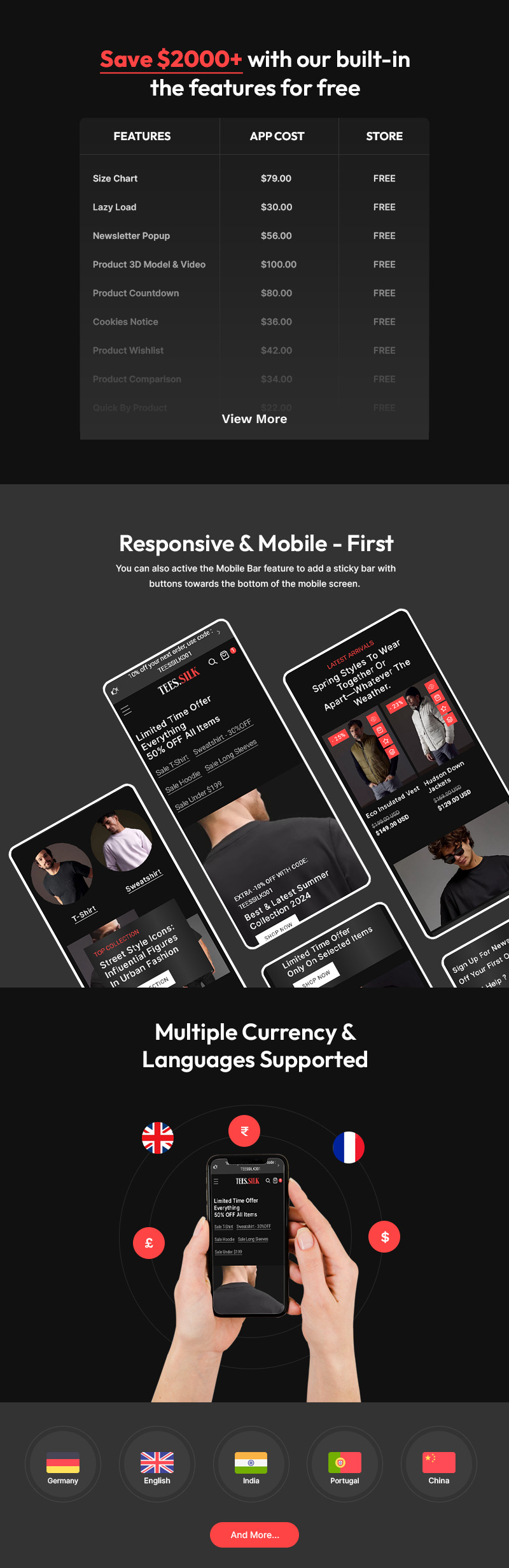 TeesSilk - T 恤印花时尚商店多用途 Shopify 2.0 响应式主题