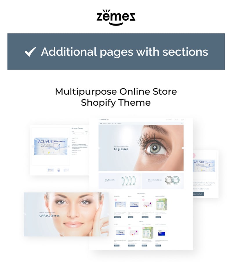 隐形眼镜 - Lens Store Shopify 主题 #63349