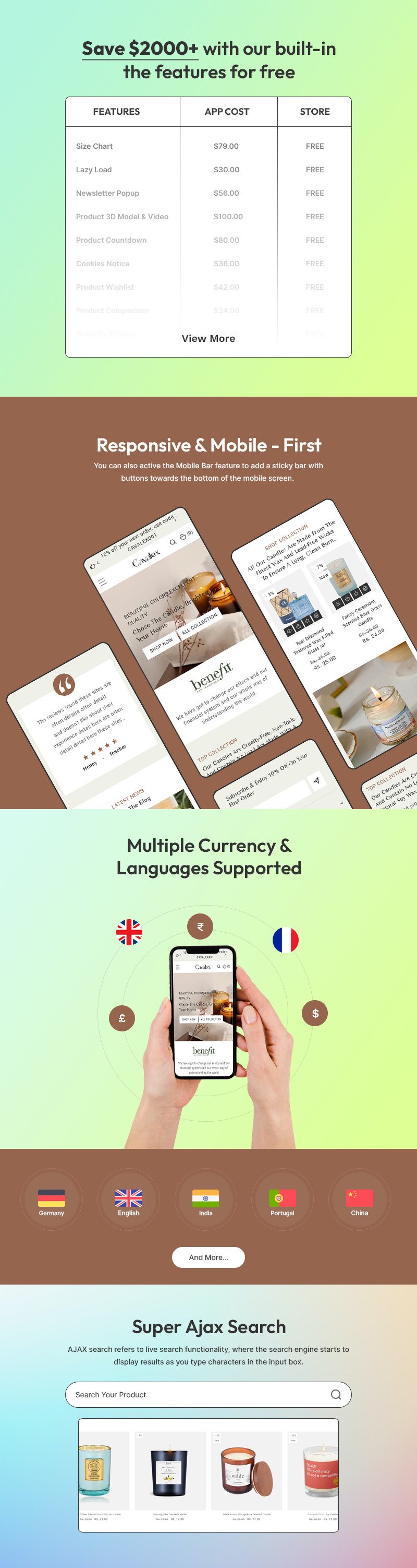 Cavalex - 蜡烛商店 Shopify 2.0 响应式主题 #409665