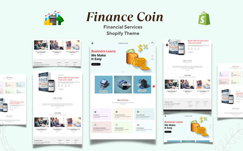 Finance Coin - 金融服务 Shopify 主题 #339306
