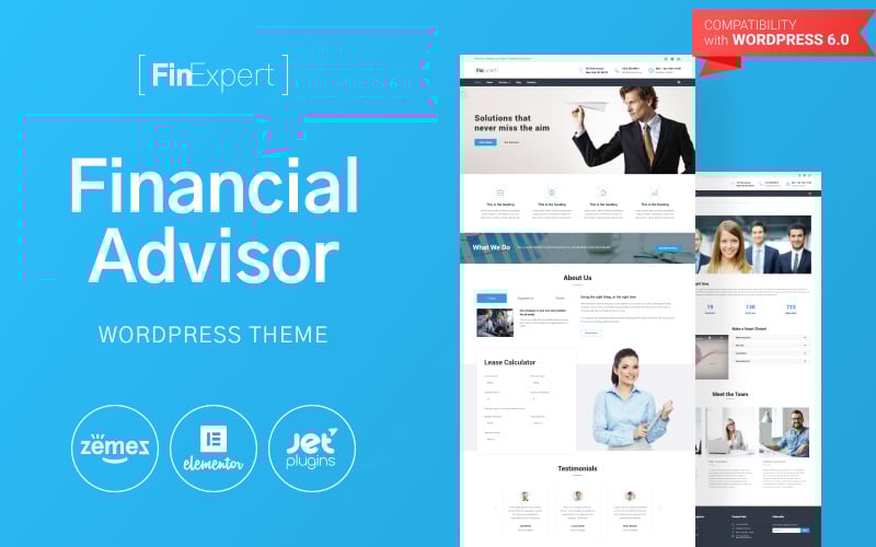 FinExpert-金融咨询公司自适应WordPress主题 #63599