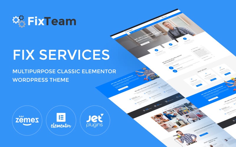 FixTeam-修复服务多用途经典WordPress Elementor主题