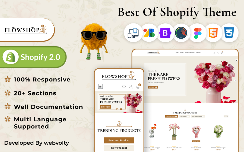 Flowshop - 超级花卉 Shopify 2.0 超级主题 #282875