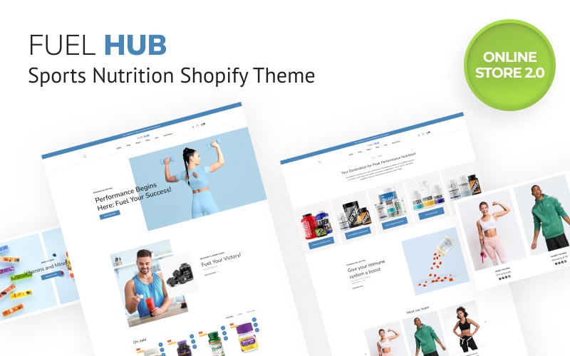 Fuel Hub - 运动营养 Shopify 在线商店 2.0 主题 #74859