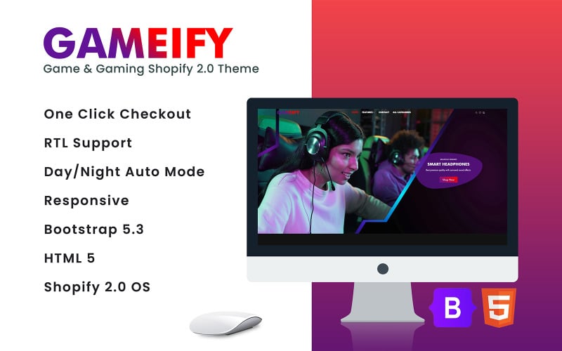 Gameify - 游戏和游戏 Shopify 2.0 主题 #369252
