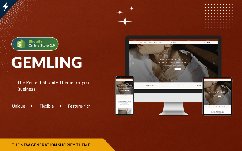 Gemling-珠宝店 Shopify 主题 #413228
