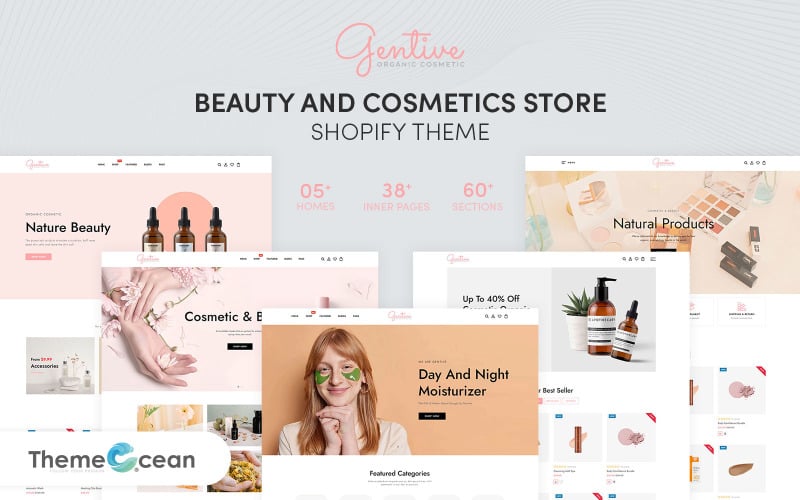 Gentive - Beauty And Cosmetics 响应式 Shopify 主题
