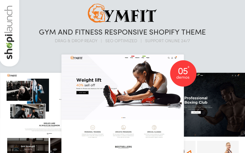 GymFit-健身响应式Shopify主题 #99209