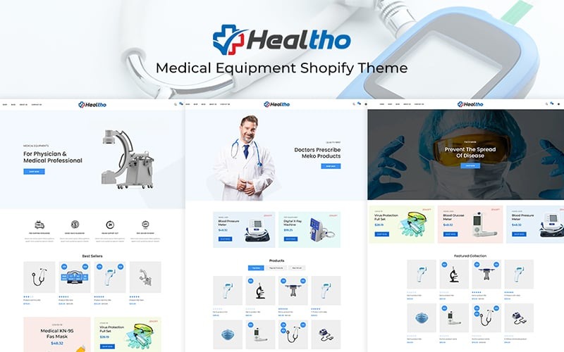 Healtho-医疗设备Shopify主题 #136123