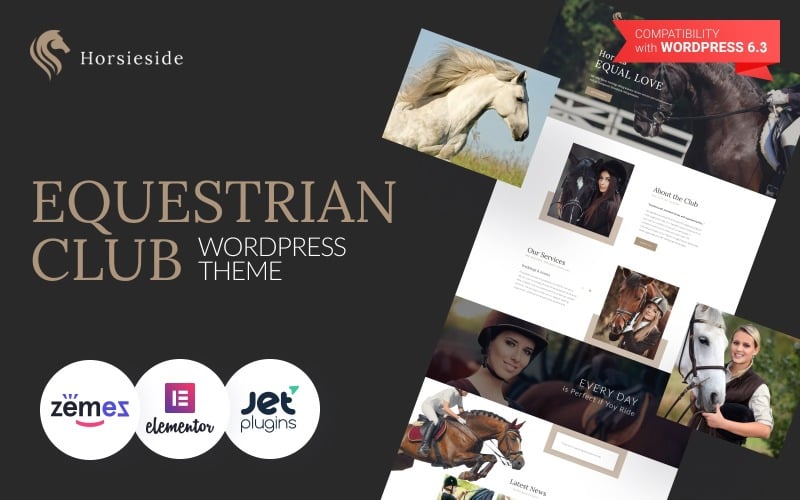 Horsieside - 马术中心响应式 WordPress 主题 #64356