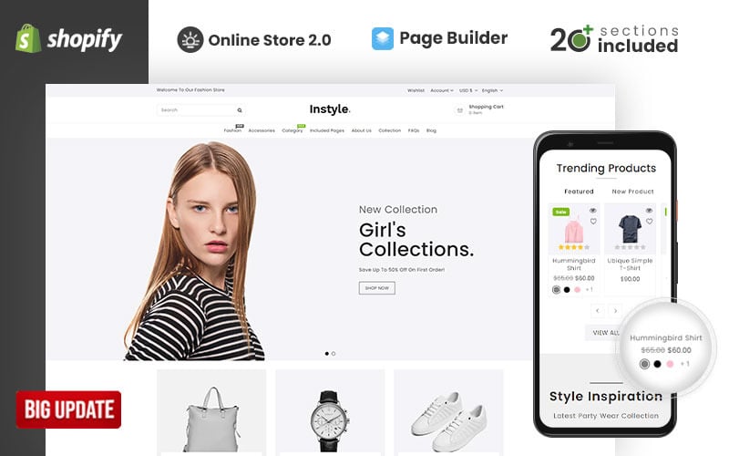 Instyle Fashion：适合您的在线商店的时尚 Shopify 主题