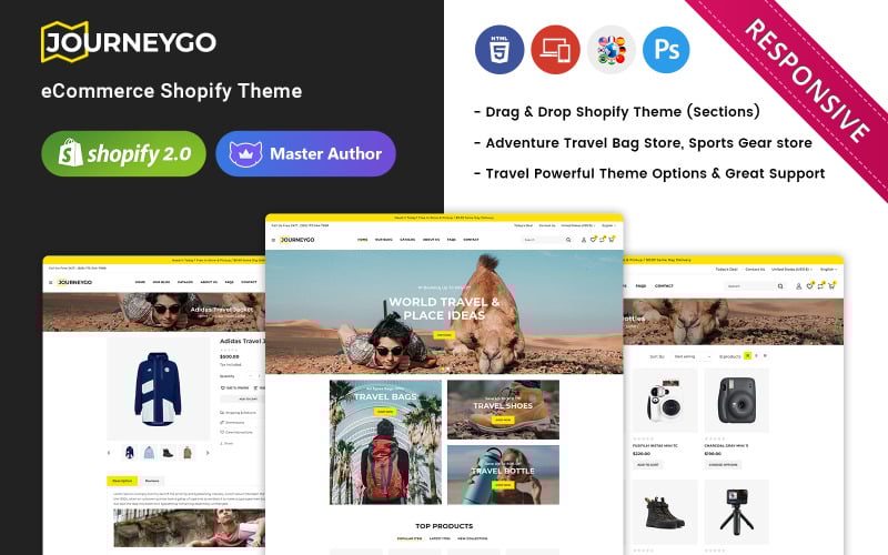 Journey - Shopify 2.0 响应式旅行主题 #270335