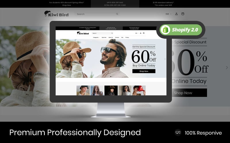 Kiwibird 时装设计师女装 Shopify 主题 #328984