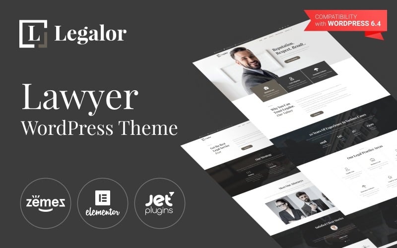 Legalor-律师WordPress Elementor主题 #70389