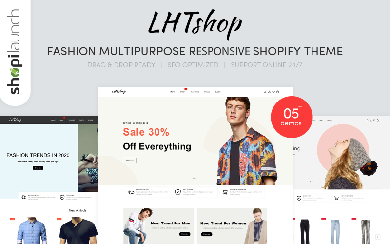 LhtShop-时尚多用途响应式Shopify主题 #148472