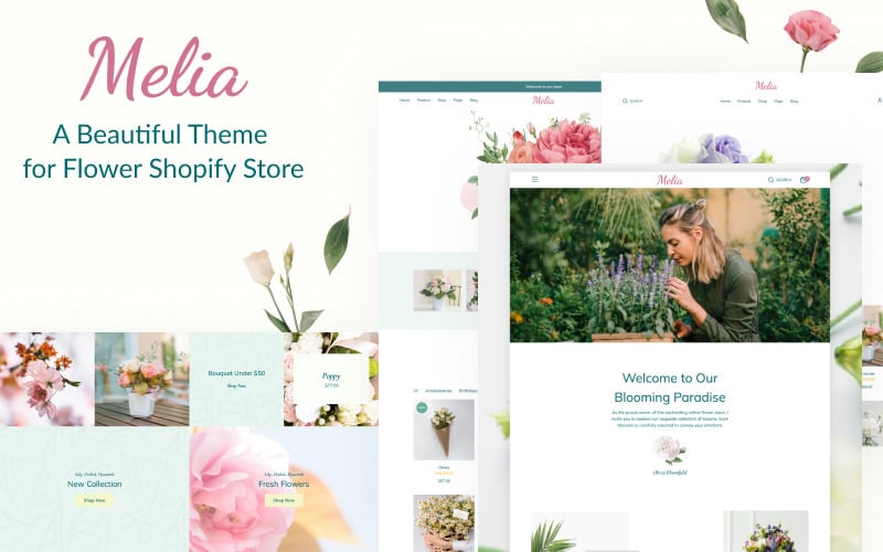 Melia - 鲜花店的 Shopify 主题 #369820