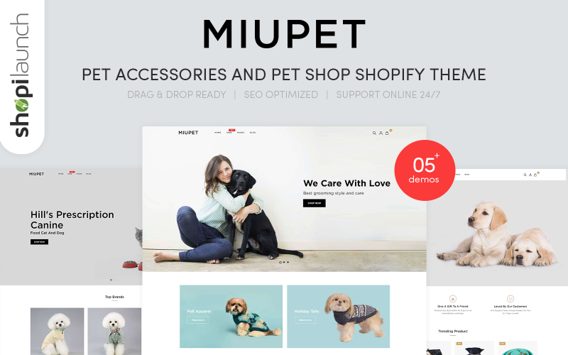 MiuPet-宠物配件和宠物店Shopify主题 #94295