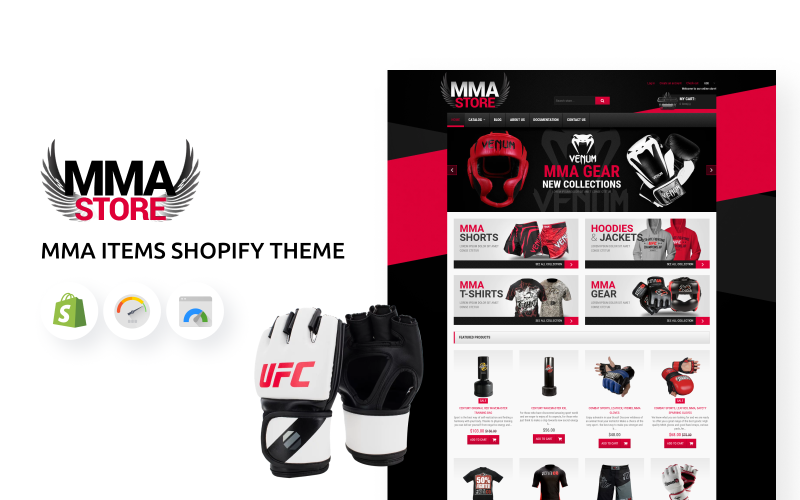 MMA Items Sports Store Shopify 主题 #51197