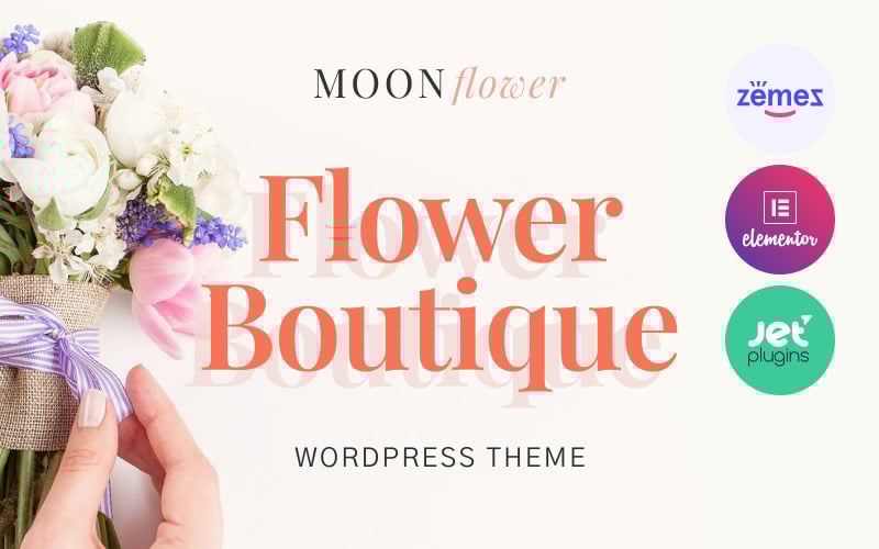 Moon Flower - 花店 WordPress 主题 #64080