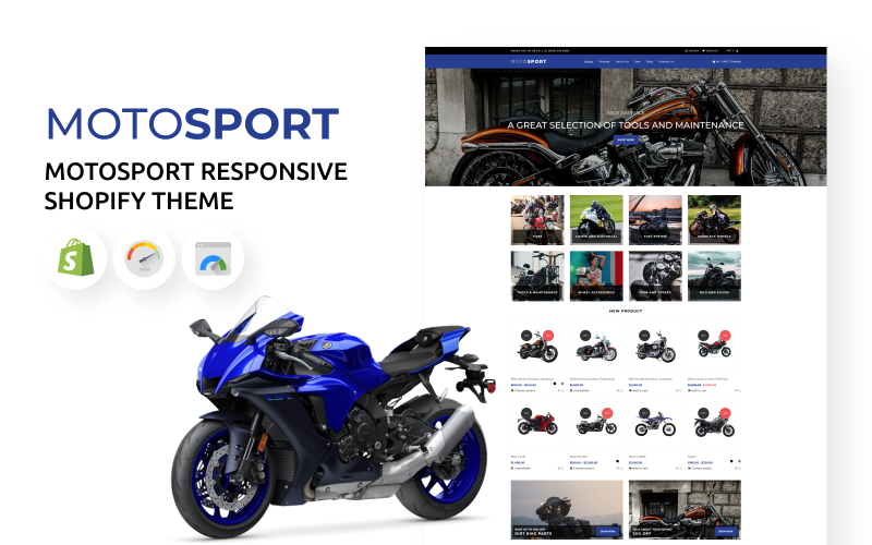 Motosport 响应式电子商务 Shopify 主题 #73470