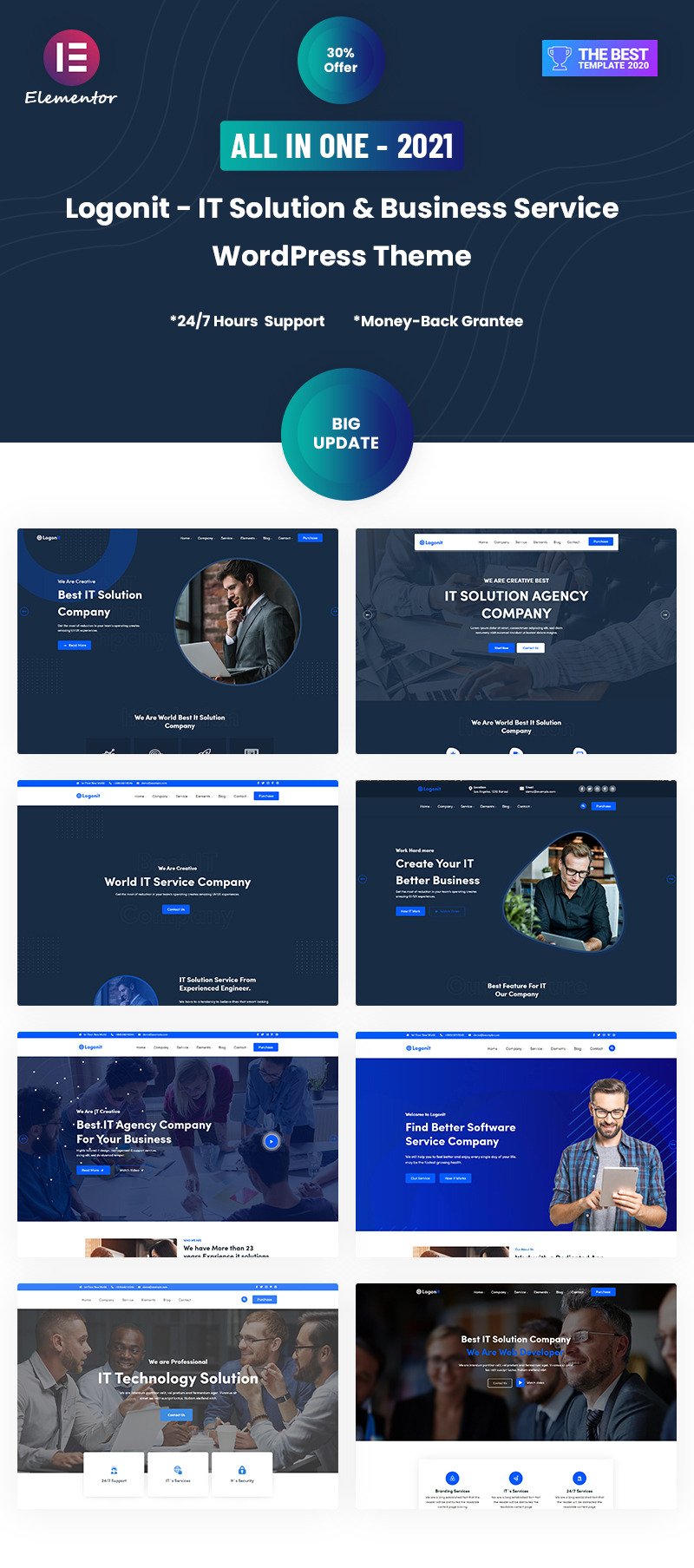 Logonit - IT 解决方案和业务服务响应式 WordPress 主题