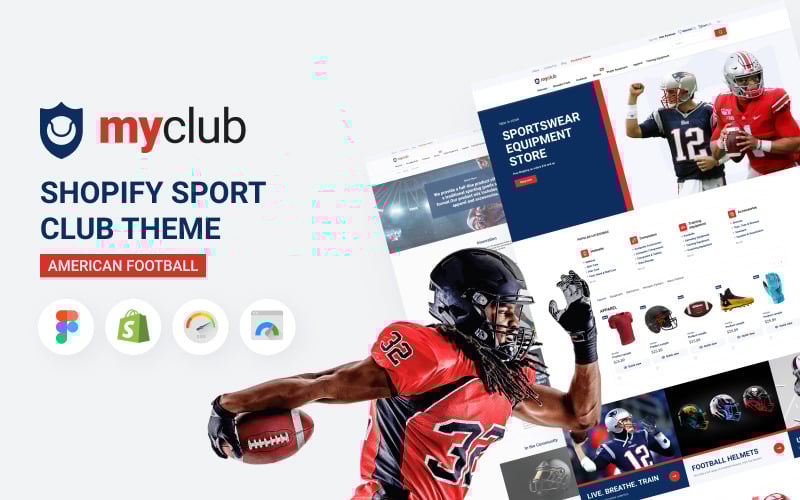 Myclub - Shopify 体育俱乐部主题，美式足球 #208766