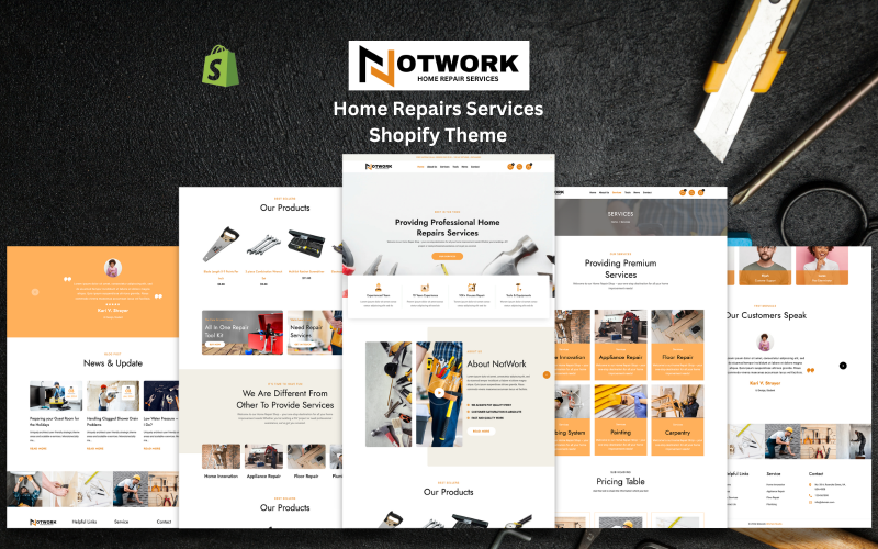Notwork - 上门维修服务 Shopify 主题 #383969