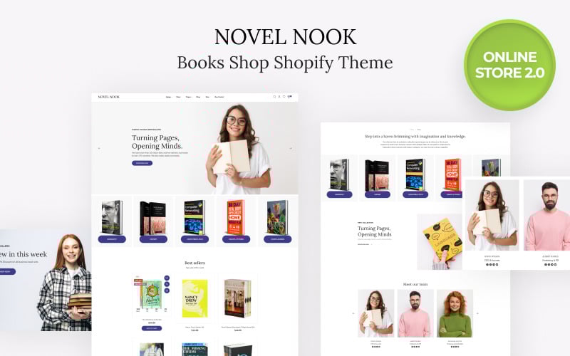 Novel Nook - 文学在线商店 2.0 Shopify 主题 #52933