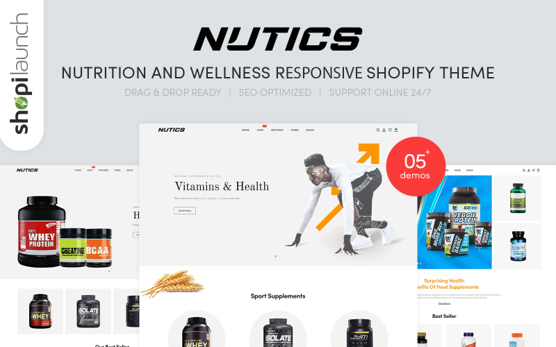 Nutics-营养与健康响应Shopify主题 #151868