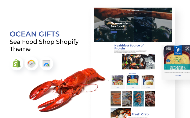 Ocean Gifts - Sea Food Shopify 主题 #82649