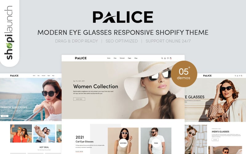 Palice - 现代眼镜响应式 Shopify 主题 #215462
