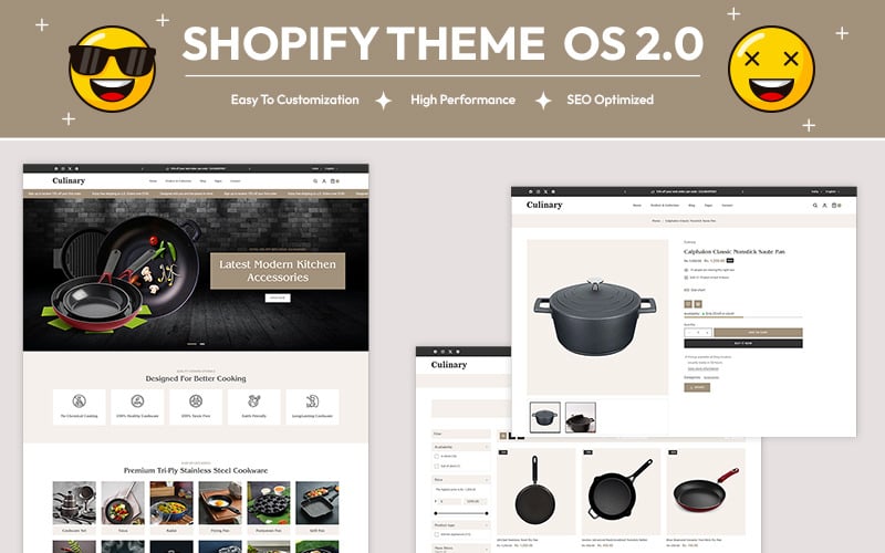 烹饪 - 电器、厨房和餐具 Shopify 多用途响应式主题 #430834