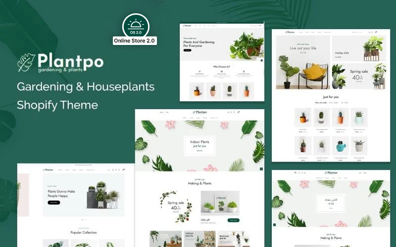 Plantpo - 园艺和室内植物 Shopify 主题 #298374