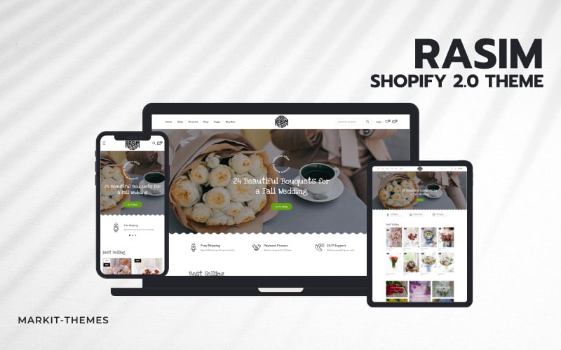 Rasim - 高级鲜花 Shopify 2.0 主题 #410865